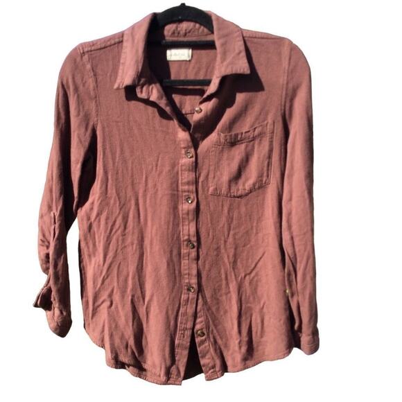Altar'd State button up shirt womens XS mauve pink oversized western boho fall - Picture 1 of 12